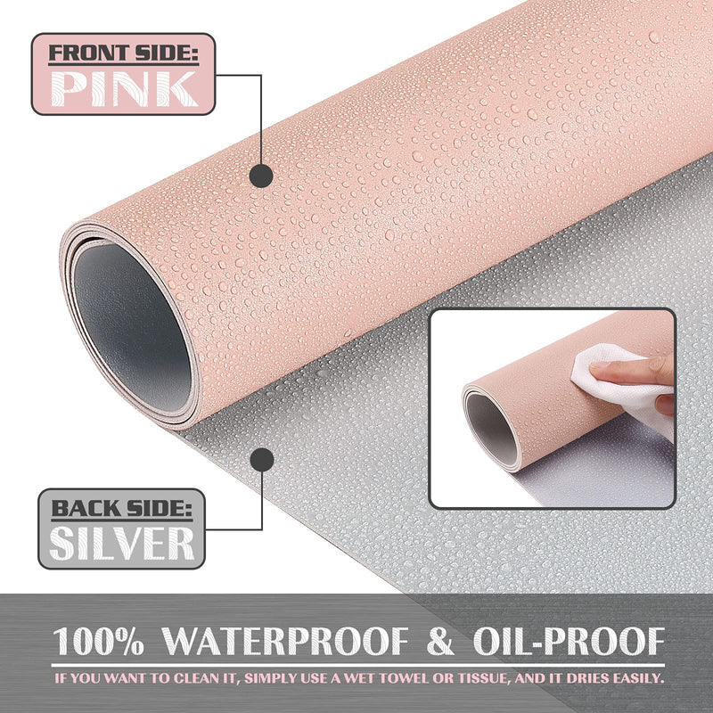 Knodel Desk Mat, Office Desk Pad, Waterproof Desk Mat for Desktop, Leather Desk Pad for Keyboard and Mouse, Desk Pad Protector for Office and Home (31.5" x 15.7", Pink) 31.5" x 15.7" - LeoForward Australia