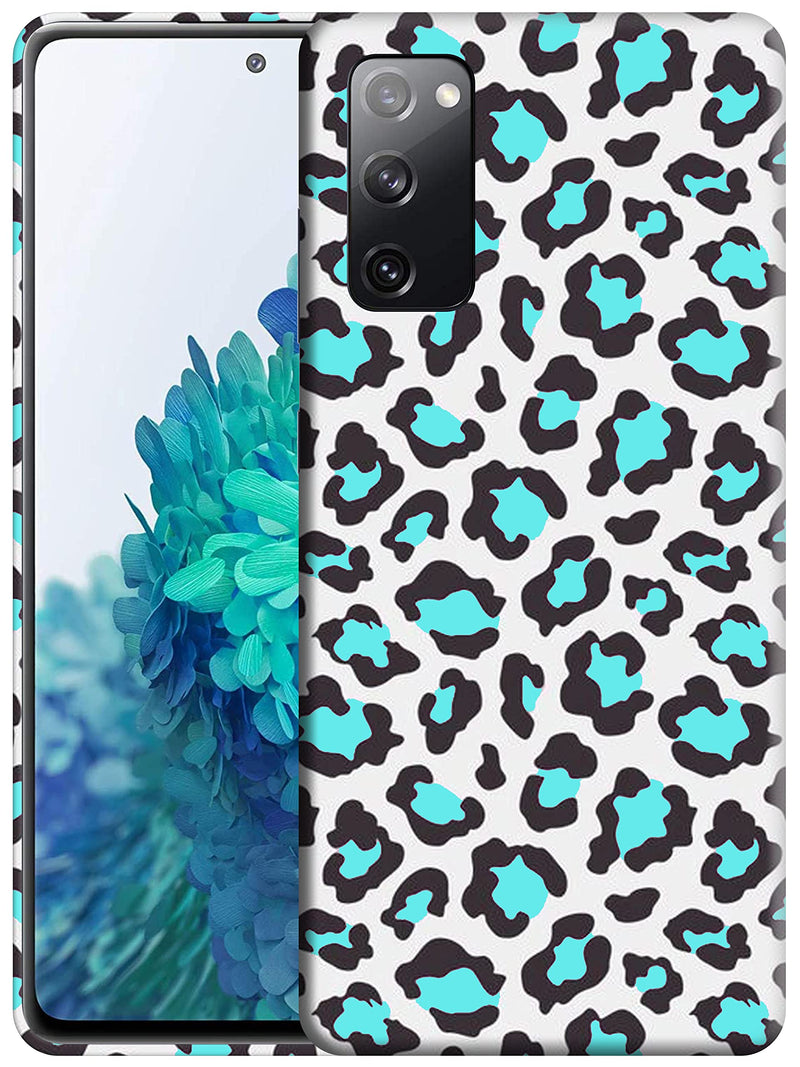  [AUSTRALIA] - Glisten - Galaxy S20 FE Case, Samsung Galaxy S20 FE 5G Case - Leopard Teal Print Design Printed Slim, Sleek & Cute Plastic Hard Snap on Protective Designer Back Phone Case/Cover for Galaxy S20 FE.