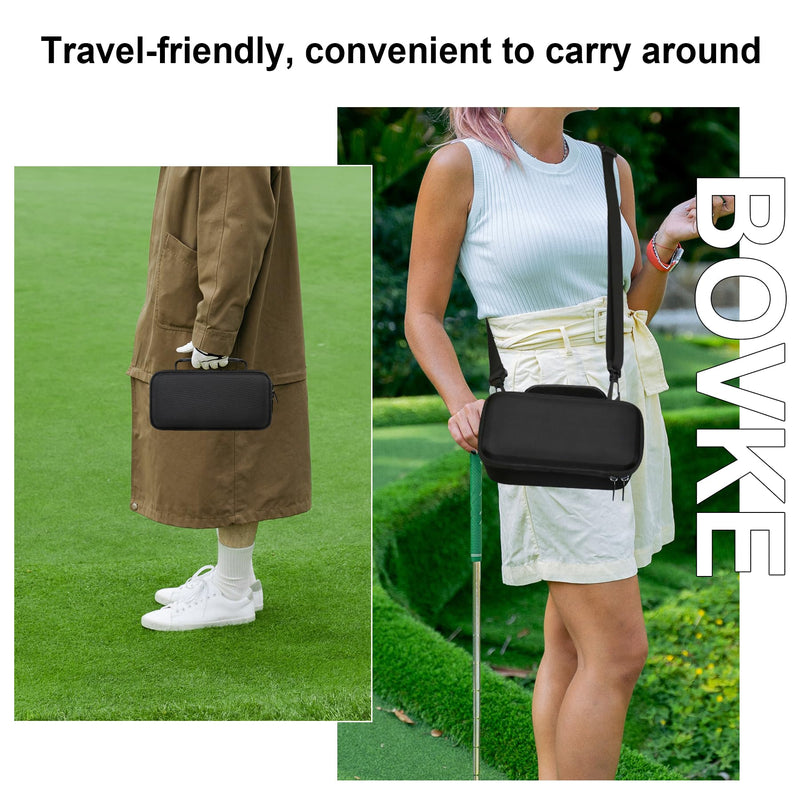  [AUSTRALIA] - BOVKE Carrying Case for Bushnell Wingman View Golf GPS Speaker, Wingman View Travel Bag with Shoulder Strap and Extra Mesh Pocket for Charging Cords and Accessories, Black/Orange Black+ Belt Wingman View Case