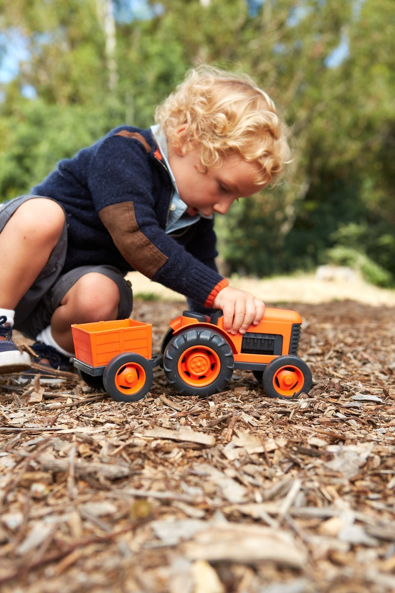 Green Toys Tractor Vehicle, Orange - LeoForward Australia