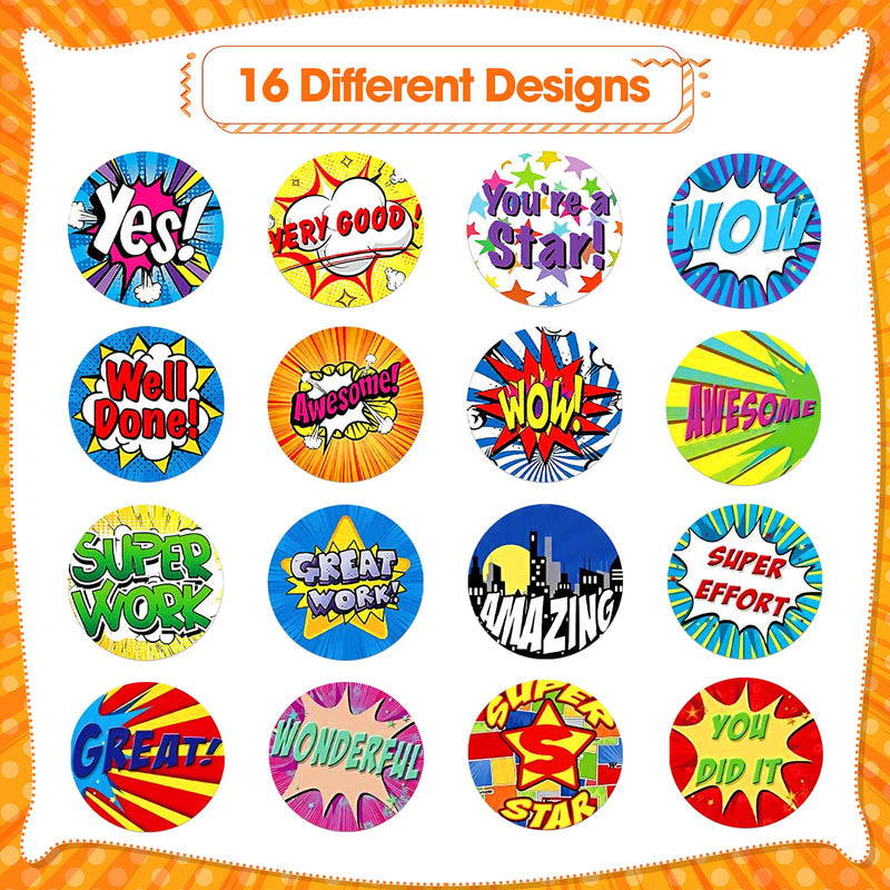  [AUSTRALIA] - 1000 Pieces Classroom Reward Stickers Student Praise Stickers Motivational Teacher Stickers for Elementary Students Encouragement Stickers Positive Letters Reward Stickers (Classic Style) Classic