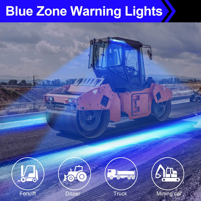  [AUSTRALIA] - LED Forklift Light 2 Pack Warehouse Warning Light Truck Safety Light Blue Zone Warning Lights (30W, DC 12-80V) 2 Pack 30W Blue