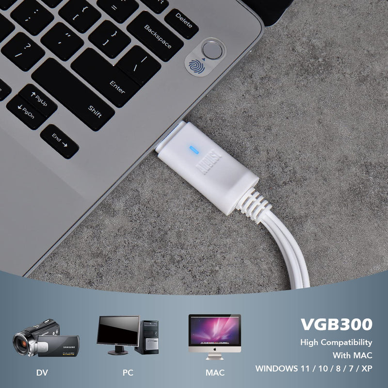  [AUSTRALIA] - External USB Video Capture Card - August VGB300 - Transfer VHS Home Videos to Mac OS and PC Windows - S-Video and Composite in
