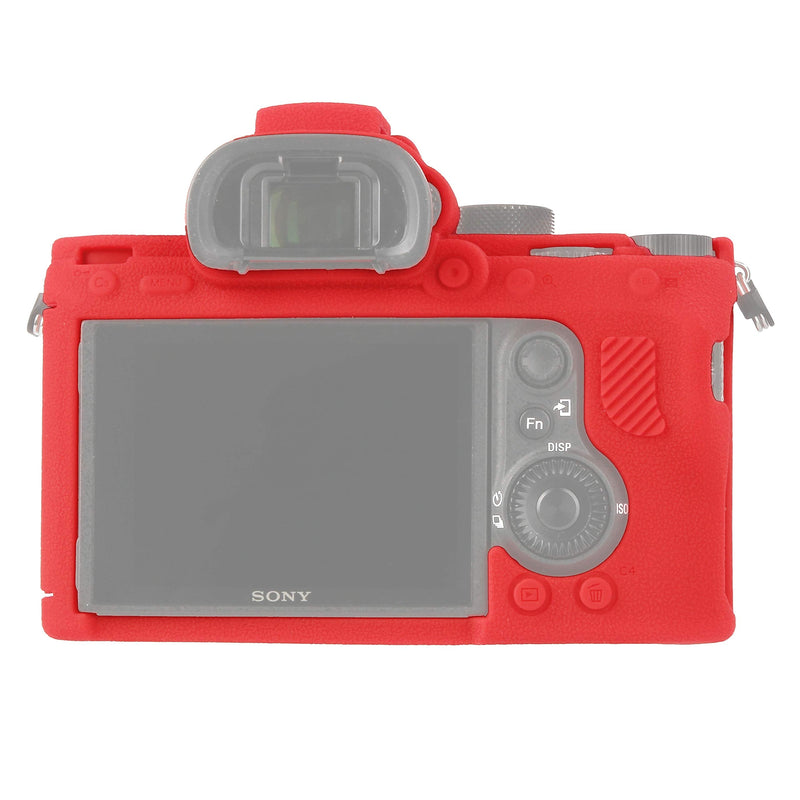  [AUSTRALIA] - Easy Hood Camera Case for Sony Alpha a7III a7 III a7R III a7RIII ILCE-7RM3 a73 a7R3 a7R Mark III Soft Silicone Rubber Protective Body Housing Case Skin Camera Protector Cover (Red) Red
