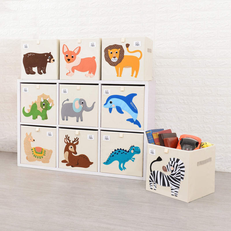  [AUSTRALIA] - CLCROBD Foldable Animal Cube Storage Bins Fabric Toy Box/Chest/Organizer for Toddler/Kids Nursery, Playroom, 13 inch (Alpaca) Alpaca