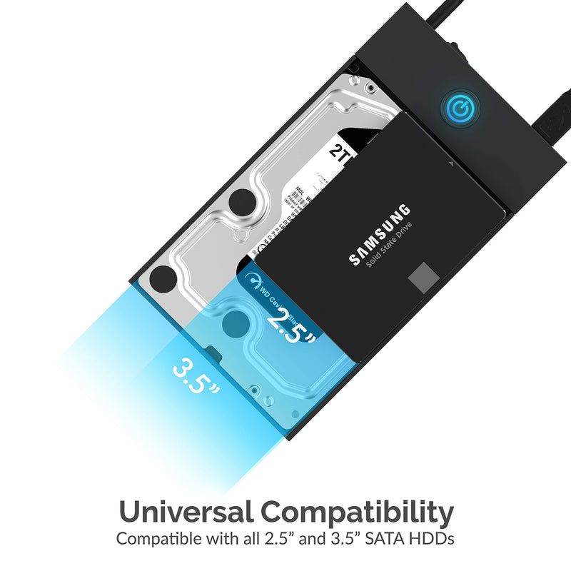  [AUSTRALIA] - Sabrent USB 3.0 Tool-Free Enclosure for 2.5” and 3.5” Internal SATA Hard Drives (EC-KSL3)