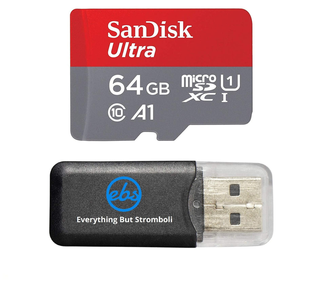  [AUSTRALIA] - SanDisk 64GB Ultra Micro SDXC Memory Card Bundle Works with Samsung Galaxy J7 (2017), J7 (2018), J7 V (2018) Phone UHS-I Class 10 (SDSQUAR-064G-GN6MN) Plus Everything But Stromboli (TM) Card Reader