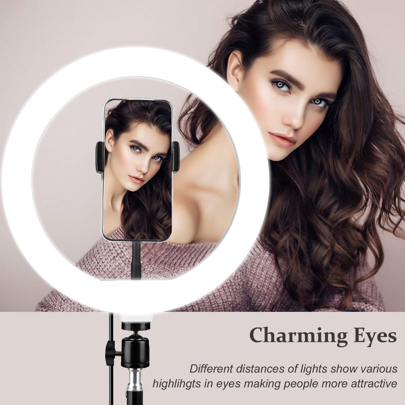  [AUSTRALIA] - JACKYLED 10" Selfie Ring Light Dimmable with 3 Light Modes, LED Circle Light for Makeup YouTube Video Photography (Light Ring Only)