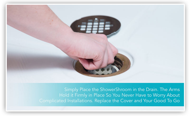 [AUSTRALIA] - ShowerShroom Revolutionary 2" Stand-up Shower Stall Drain Protector Hair Catcher/Strainer 2", White