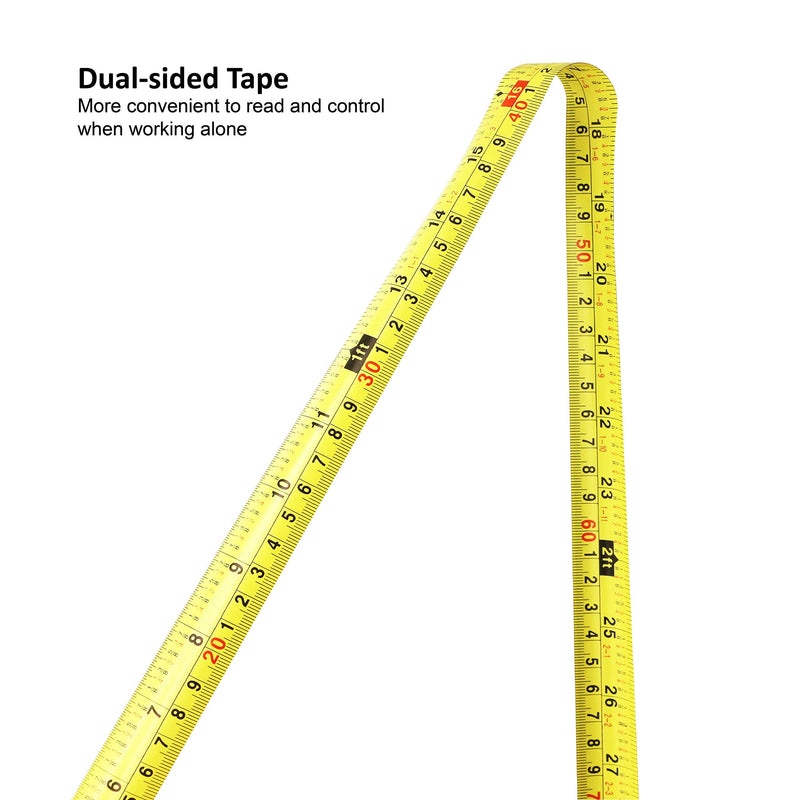  [AUSTRALIA] - MulWark 26ft Measuring Tape Measure by Imperial Inch Metric Scale with Both-Side Metal Blade,Magnetic Tip Hook and Shock Absorbent Case-for Construction,Contractor,Carpenter,Architect,Woodworking