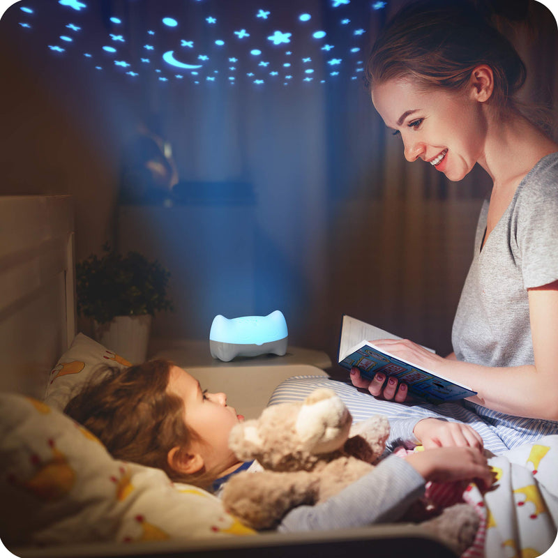  [AUSTRALIA] - BENBAT Hooty Baby Soother and Projector - Sound and Sleep Projector with Glowing Night Light and Starlight Projection Image for Nursery or Car - for Use at Home or On-The-Go