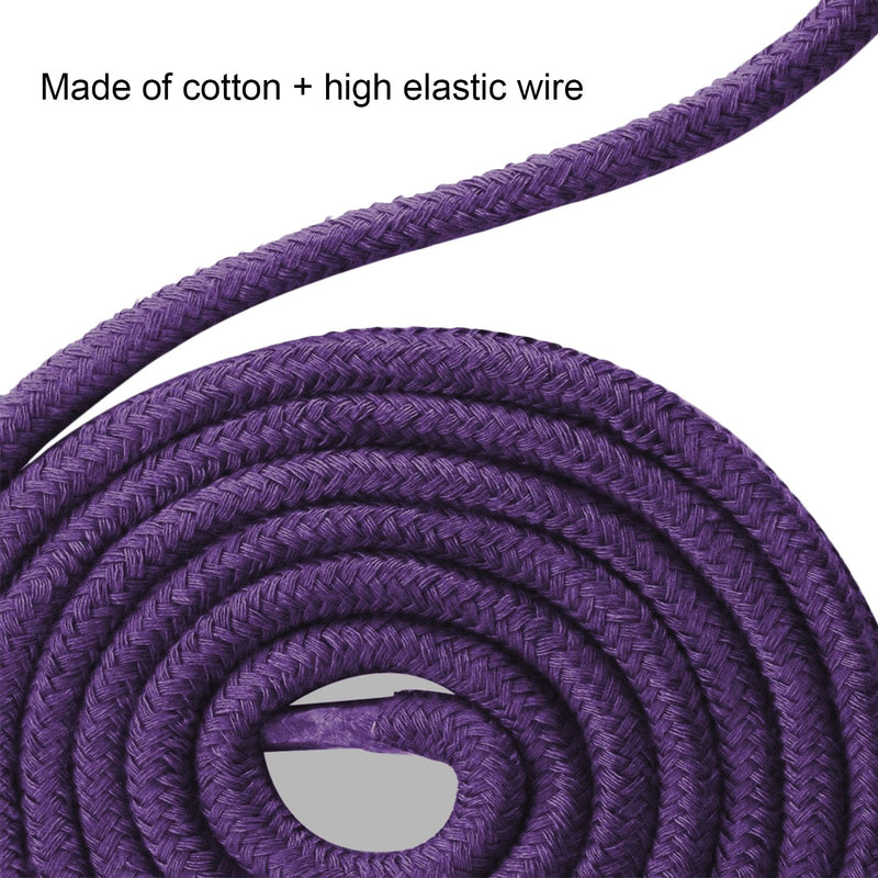  [AUSTRALIA] - Soft Cotton Rope Cord, 2Pcs 10 M/32 Feet 8 MM All Purpose Durable Long Twisted Cotton Rope Craft Rope Thick Cotton Cord Twine Strong Braided Cord Rope(Pink&Purple) 1/3"64ft(8mm) pink purplex2