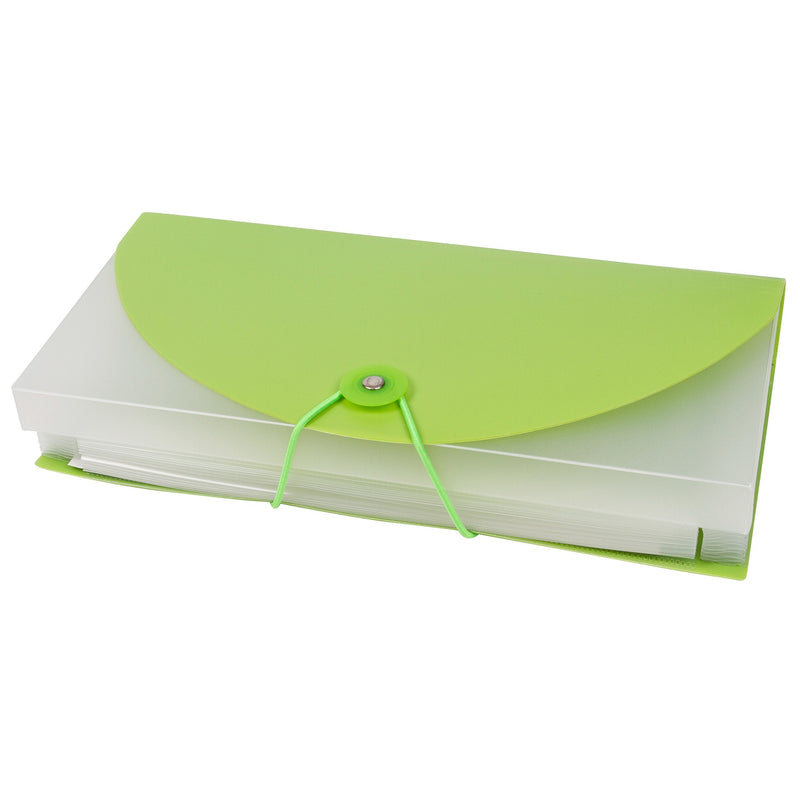  [AUSTRALIA] - Expandable Portable Hand-Held Accordion File Folder File Organizer Wallet for Cards Coupons Receipt Tax Item or Changes, 10.32X5.31 inches, 13 Pockets (Green) Green