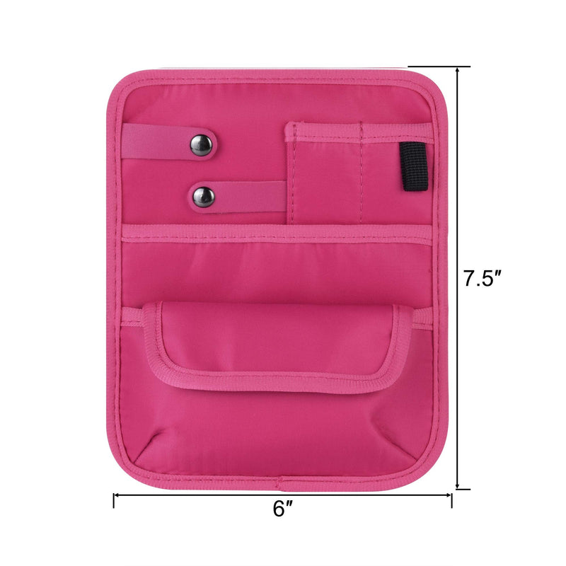  [AUSTRALIA] - Beautyflier Nylon 4 Pockets Nurse Organizer Bag Pouch for Accessories Tool Case Medical Care Kit (CASE ONLY) (Hot Pink (6 Pocket)) Hot Pink (6 Pocket)