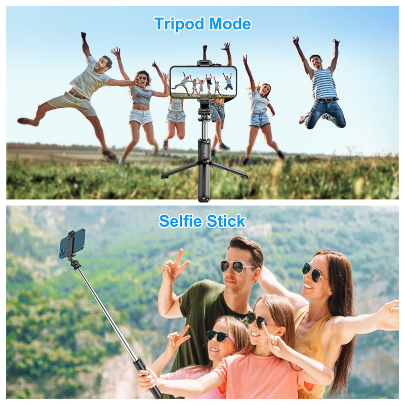  [AUSTRALIA] - Selfie Stick, Extendable Selfie Stick Tripod with Wireless Remote and Tripod Stand, Portable, Lightweight, Compatible with iPhone 14 13 12 Pro Xs Max Xr X 8Plus 7, Samsung Smartphone and More Regular