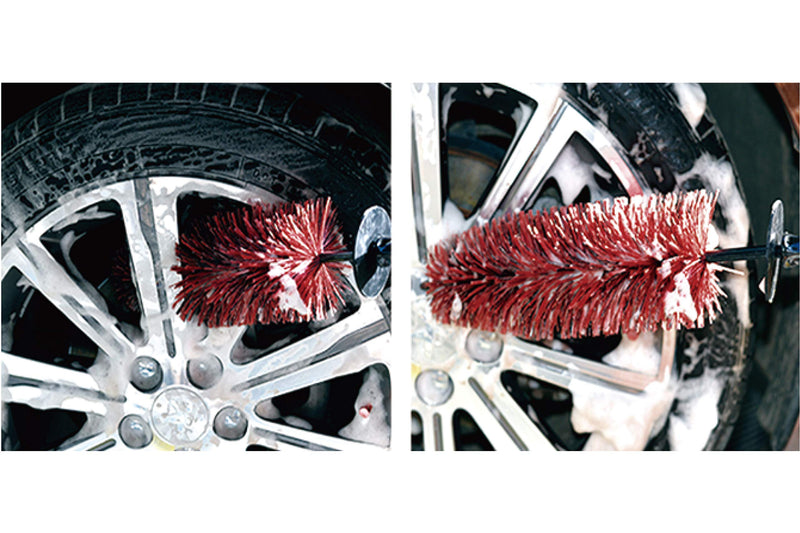  [AUSTRALIA] - Maxshine PP-Short Handle Car Wheel and Rim Brush, Home/Office Clean Brush, Length: 30cm