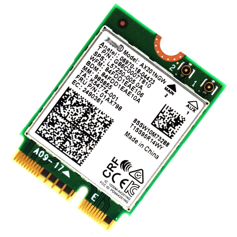  [AUSTRALIA] - Deal4GO AX201NGW 802.11ax 2.4Gbps M.2 CNVio2 NGFF Dual Band Wireless WiFi Card w/Bluetooth 5.0 for Intel AX201 WLAN Adapter Windows 10 64-bit