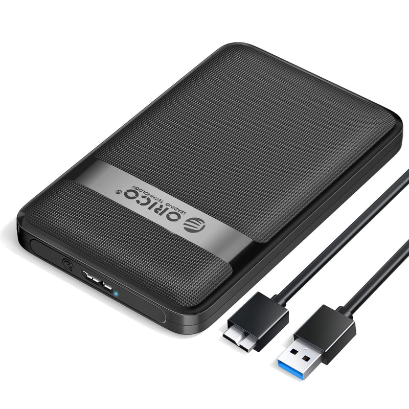  [AUSTRALIA] - ORICO 2.5'' Hard Drive Enclosure, Upgraded Tool-Free 5Gbps USB 3.0 to SATA External Hard Drive Case for 2.5 Inch 7mm 9.5mm SSD HDD Max 6TB, UASP Supported, Black(2577U3)