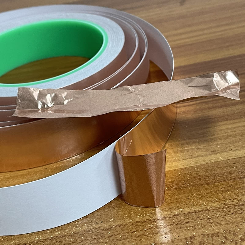  [AUSTRALIA] - ANGKEEL Copper Foil Tape Cu≥99.98% Double Sided Conductive 1 inch x 50 Feet RF Metal Adhesive Tape for Grounding, EMI & Guitar Shielding, Stained Glass, Arts & Crafts, Electric Repairs, Soldering