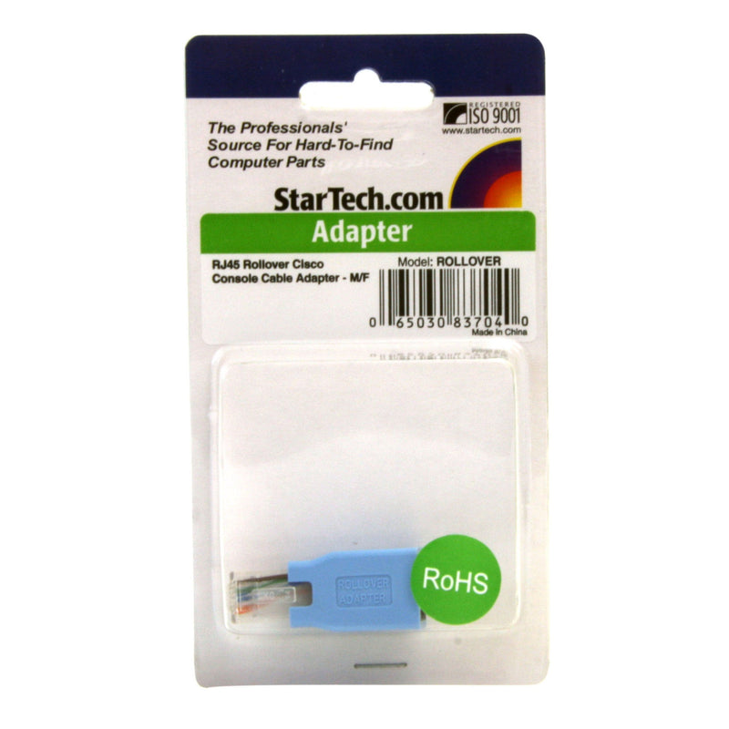  [AUSTRALIA] - StarTech.com Cisco Console Rollover Adapter for RJ45 Ethernet Cable - Network adapter cable - RJ-45 (M) to RJ-45 (F) - blue - ROLLOVER