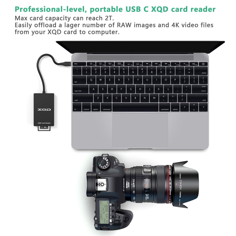  [AUSTRALIA] - 【Upgraded Version】XQD SD Card Reader, USB C 2 in 1 Memory Card Adapter,High Speed 5Gpbs Read & Write for XQD2.0, SD/MMC Card Reader, Sony G/M Series USB Mark XQD Card, Lexar 2933x/1400x USB Mark XQD C