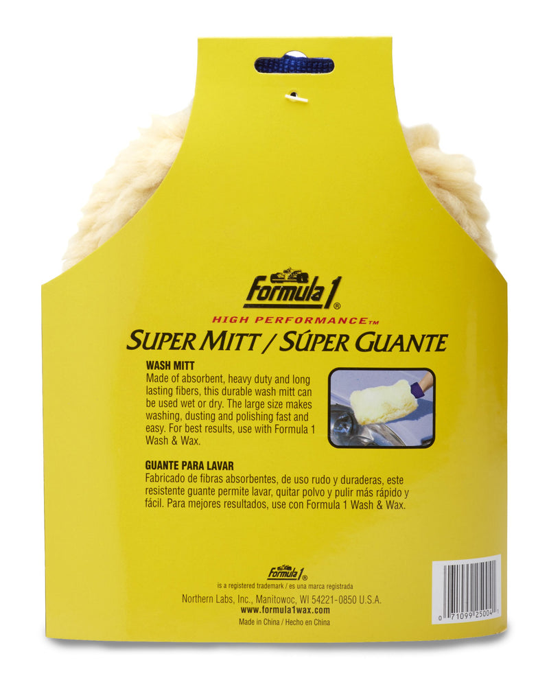  [AUSTRALIA] - Formula 1 Super Mitt - Synthetic Lamb's Wool Car Wash Mitt - For Wet and Dry Applications