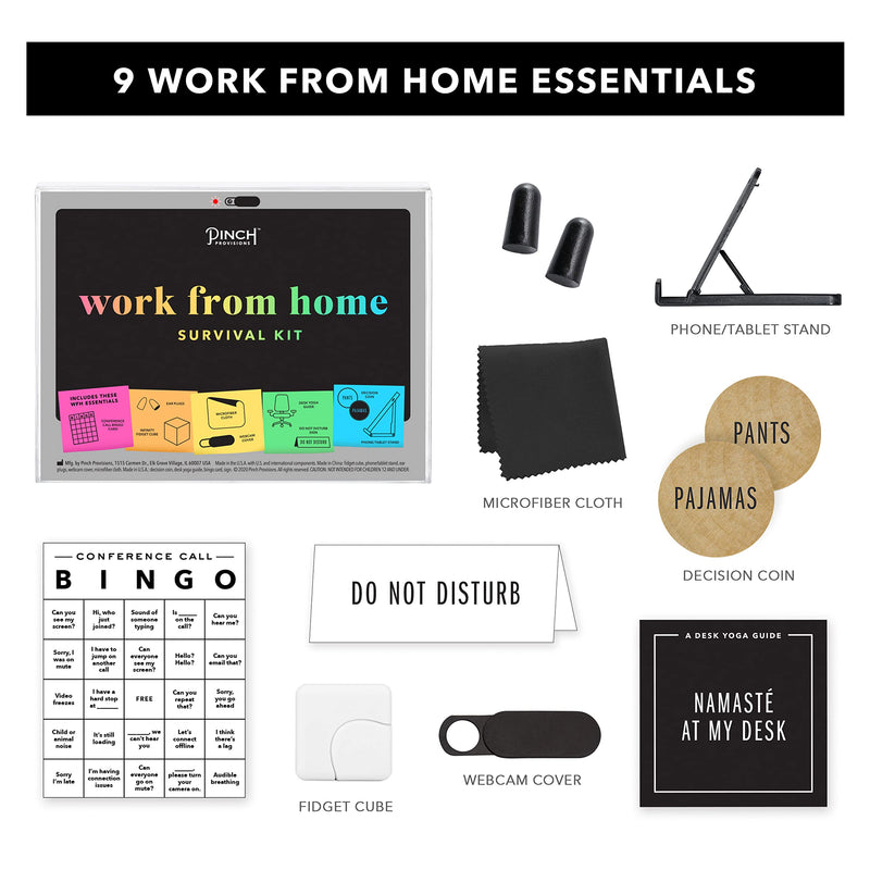  [AUSTRALIA] - Pinch Provisions Work from Home Survival Kit, Includes 9 Essentials to Help You Stay on Task, Must-Have Essentials, Compact Multi-Functional Metal Survival Kit, Perfect