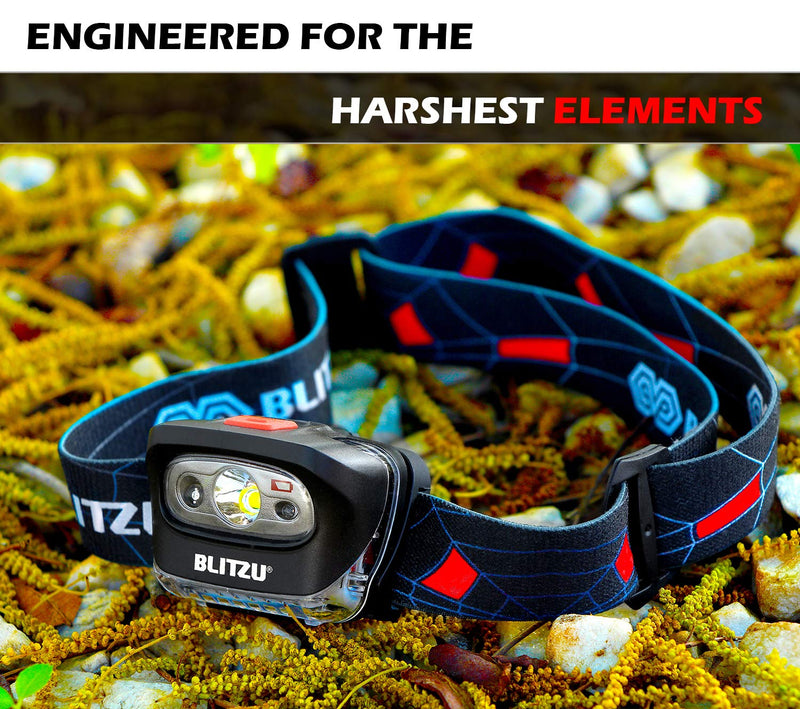  [AUSTRALIA] - BLITZU Headlamps for Adults, Camping Accessories Clearance, Camping Gear and Equipment, Head Lamp to Wear, Head Flashlight, Camping Essentials for Family, Camper, Kids, Adults, Headband Light, Black