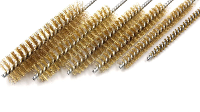  [AUSTRALIA] - Preamer 6pcs Brass Wire Tube Bottle Brush Cleaning Tool Multipurpose Pipe Brush Tool Set , 0.3"-1"