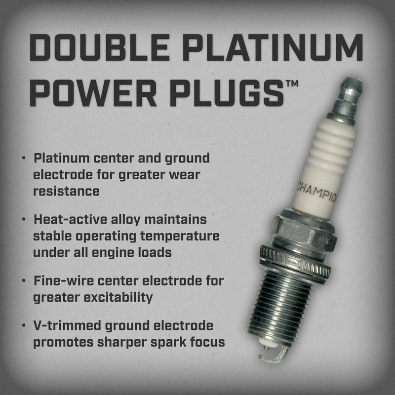Champion 7071 Double Platinum Power Replacement Spark Plug, (Pack of 1) - LeoForward Australia