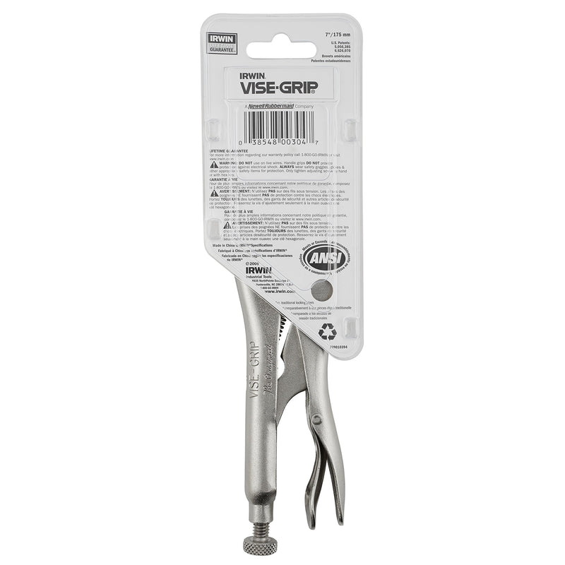  [AUSTRALIA] - IRWIN Tools VISE-GRIP Locking Pliers, Original, Straight Jaw, 7-inch (302L3)