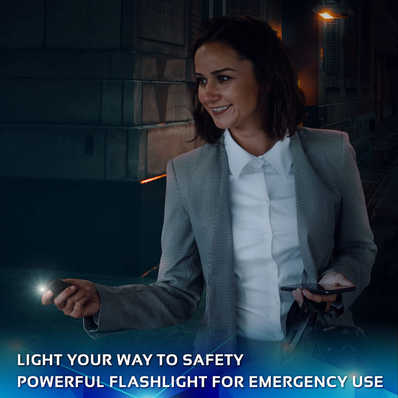  [AUSTRALIA] - SLFORCE Safe Personal Alarm Siren Song - 130dB Safesound Personal Alarms for Women Keychain with LED Light, Emergency Self Defense for Kids & Elderly. (Black) Black