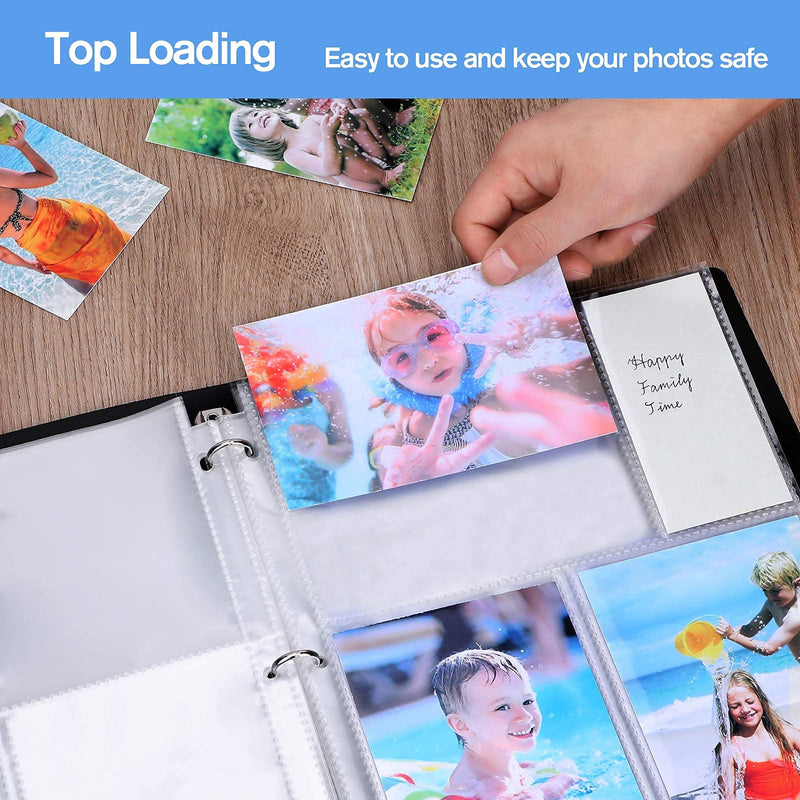  [AUSTRALIA] - MaxGear Photo Sleeves for 3 Ring Binder 30 Pack - (4x6, for 180 Photos)，Archival Photo Pages Photo Album Refill Pages Photo Sheet Protector Page Protectors 8.5 x 11, Each Page Holds Six 4x6 Pictures 4" x 6" Photo