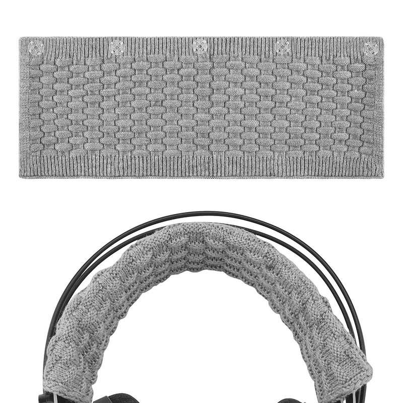  [AUSTRALIA] - Geekria Knit Fabric Headband Pad Compatible with Logitech, Turtle Beach, Panasonic, AKG, Sennheiser, Sony Headphone Replacement Headband/Headband Cushion/Replacement Pad Repair Parts (Grey)