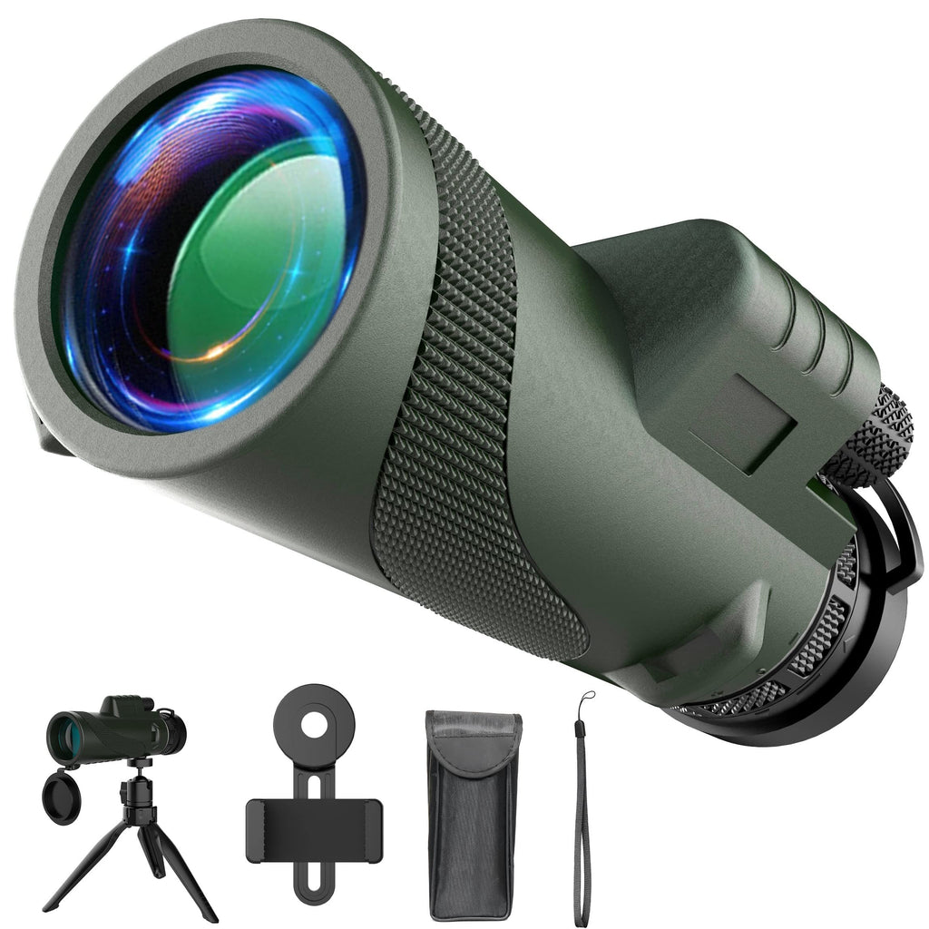  [AUSTRALIA] - 12x55 Monocular Telescope with Upgraded Tripod, Smartphone Adapter, Hand Strap for Adults Kids, High Power Monocular Scope for Bird Watching Hunting Camping Hiking Travling z110