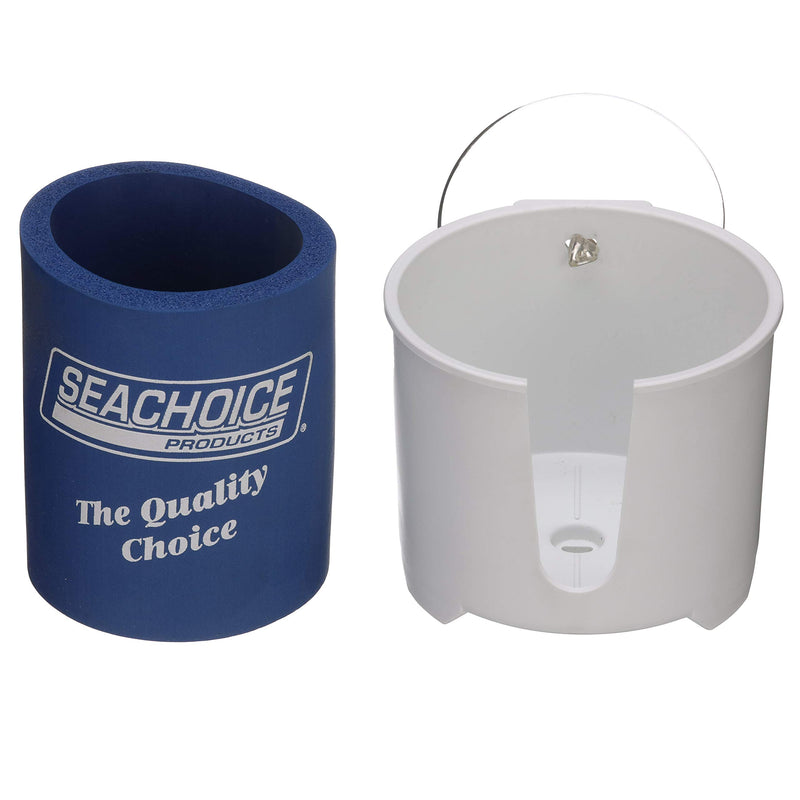  [AUSTRALIA] - Seachoice 79381 Rust-Free Drink Holder with Insulation – includes 1 Suction Cup Mount, White, One Size