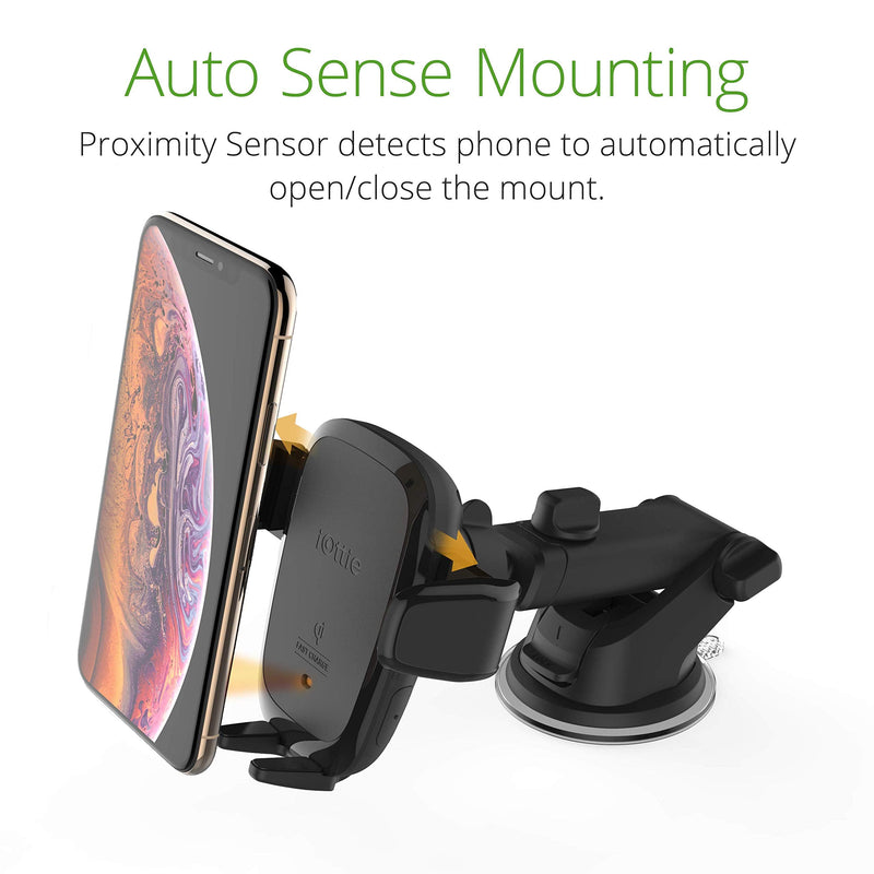  [AUSTRALIA] - iOttie Wireless Car Charger Auto Sense Qi Charging Automatic Clamping Dashboard Phone Mount for iPhone, Samsung Galaxy, Huawei, LG, Smartphones