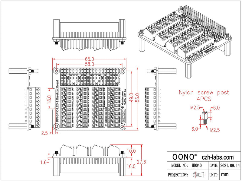  [AUSTRALIA] - GPIO Status LED Terminal Block Breakout Board for Raspberry Pi A+ 3A+ B+ 2B 3B 3B+ 4B