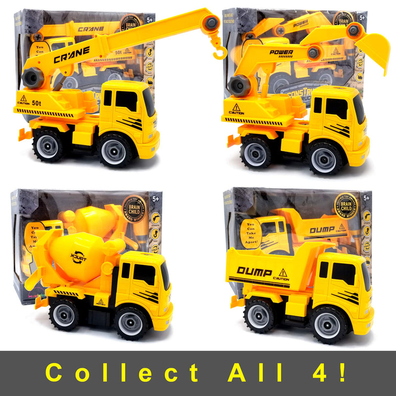 MUKIKIM Construct A Truck - Dump. Take it Apart & Put it Back Together + Friction Powered(2-Toys-in-1!) Awesome Award Winning Toy That Encourages Creativity! … - LeoForward Australia