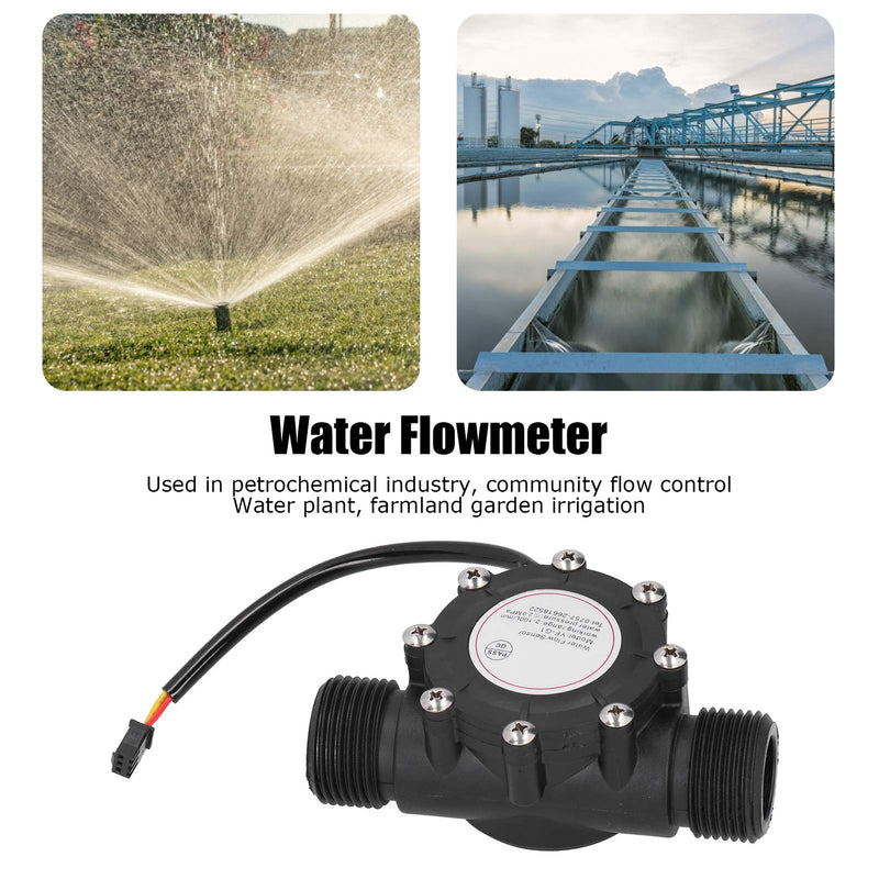  [AUSTRALIA] - DC3‑24V Flow Sensor, Electronic Component Level Sensor Water, Water Flow Hall Sensor Switch Flow Meter Flow Meter Counter 1-100L/Min