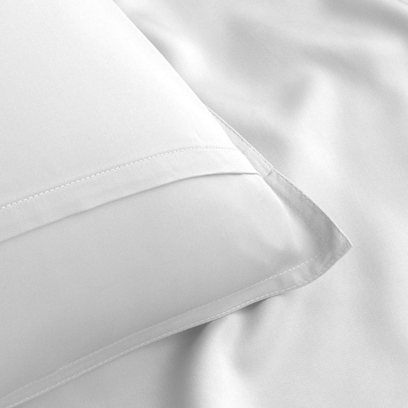  [AUSTRALIA] - Pure Bamboo King Pillowcase 2 Piece Set - 100% Organic Bamboo - Soft, Breathable, Moisture-Wicking, Hypoallergenic, Luxury Sateen Fabric with Envelope Closure (2 King Pillowcases, White) 2 King Pillowcases