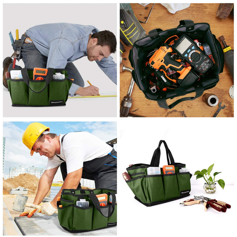  [AUSTRALIA] - Housolution Garden Tool Bag, Deluxe Garden Tool Storage Bag and Garden Tool Bag with Small Pockets, Wear-Resistant and Reusable, 12 Inches, Dark Green 12 Inches/30.5cm Dark Green