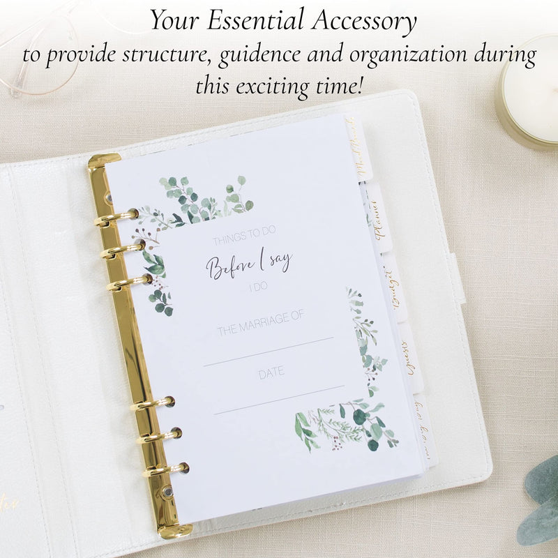 Wedding Planner Book and Organizer for The Bride -Faux Leather, Gold foil Stamped 'Future Mrs' Wedding Binder I Bride to Be Gifts for Her I Engagement Gifts for Women I Wedding Planning Book Checklist - LeoForward Australia