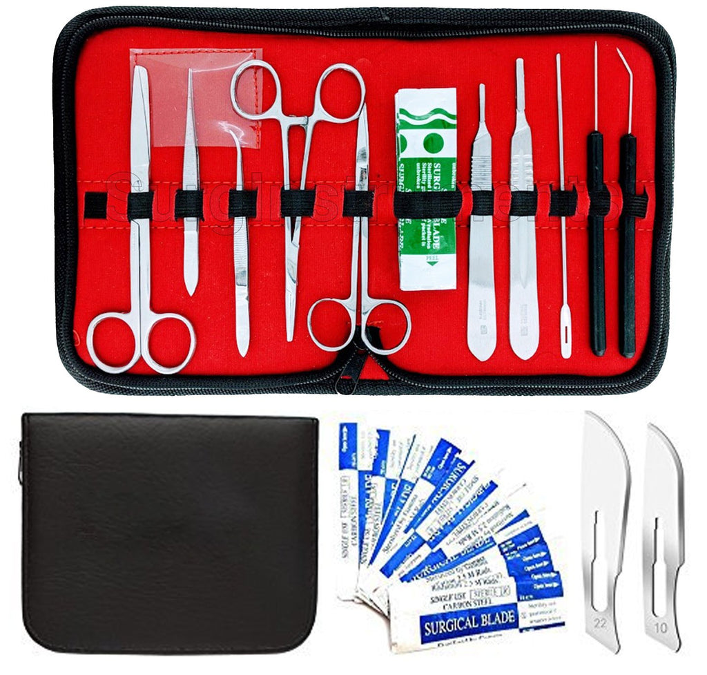  [AUSTRALIA] - 30 Pcs Advanced Biology Lab Anatomy Medical Student Dissecting Kit Set with Scalpel Knife Handle Blades Ideal for Student, Hobby, Taxidermy and More (DES-KIT-110)