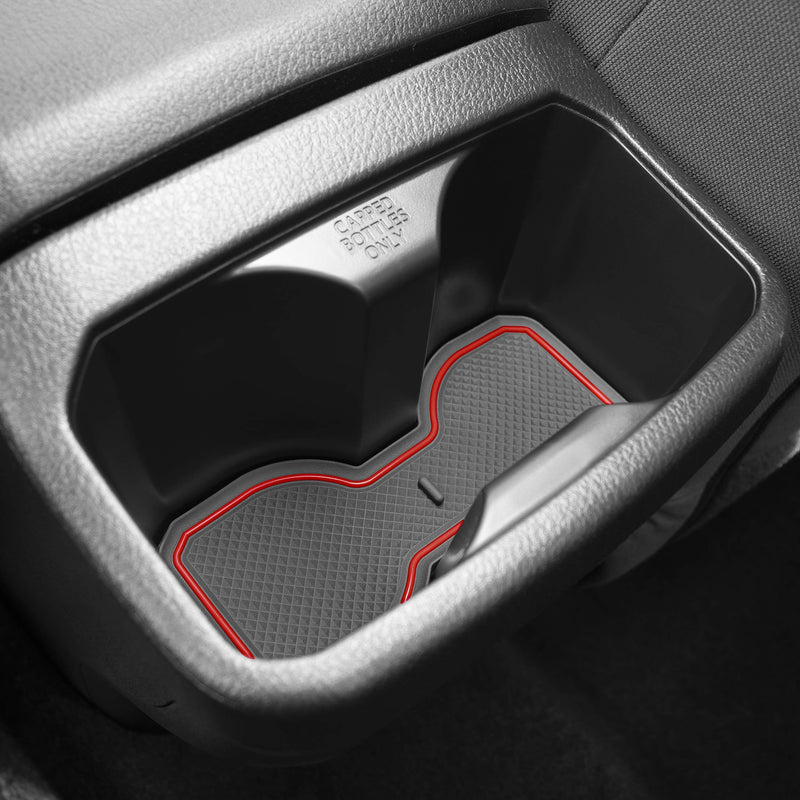  [AUSTRALIA] - CupHolderHero for Toyota Tacoma 2016-2020 Cup Liners Accessories – Premium Cup Holder, Console, and Door Pocket Inserts 18-pc Set (Double Cab) (Red Trim) Double Cab (FULL 4 DOORS) Red Trim