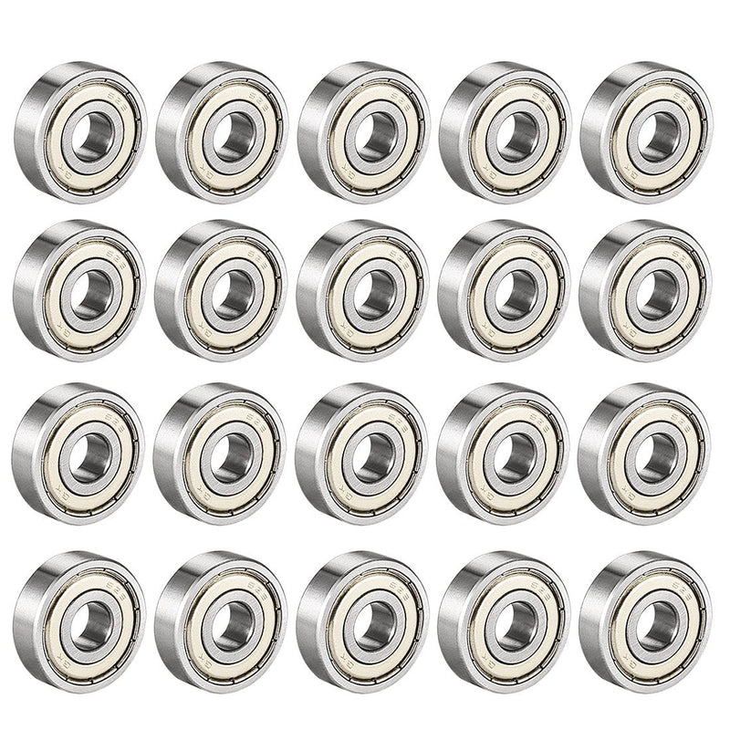  [AUSTRALIA] - uxcell 629ZZ Deep Groove Ball Bearing Double Shield 629-2Z 80029, 9mm x 26mm x 8mm Chrome Steel Bearings (Pack of 20) 9mmx26mmx8mm