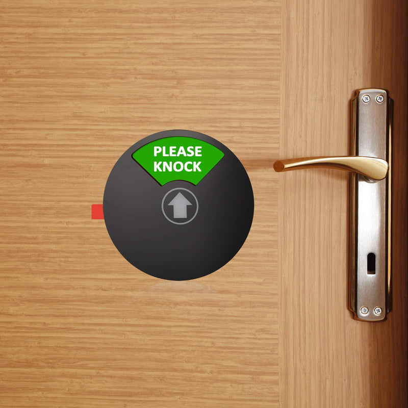  [AUSTRALIA] - Privacy Sign,Do Not Disturb/Please Knock/Out of Office/in a Meeting Sign,Office Door Sign That Lets Others Know Whether You're Available Or Not (5inch,Black) Black-Round-5 inch