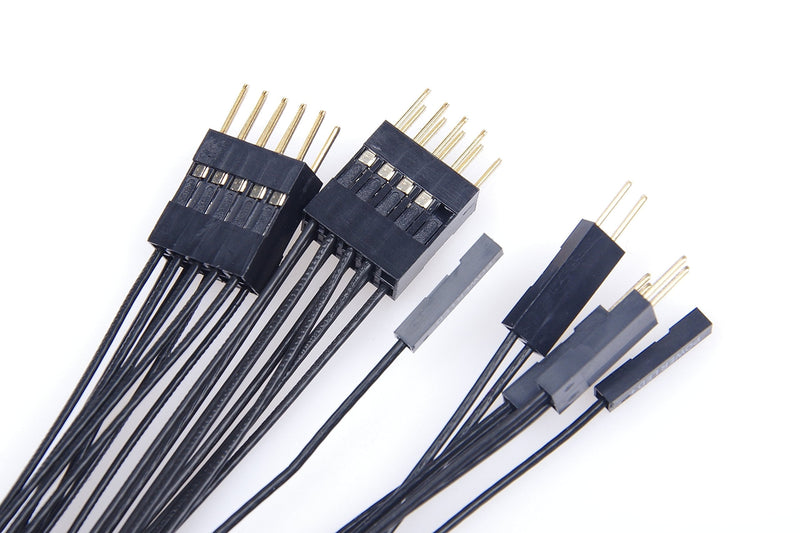  [AUSTRALIA] - LM YN Motherboard Extension Cable Set Silver Plating Cord Gold-Plated Plug Six Kinds of Extension Cord POWE LED HDD LED Power SW Reset SW HD Audio Front USB Extension Cable Length 19 inches