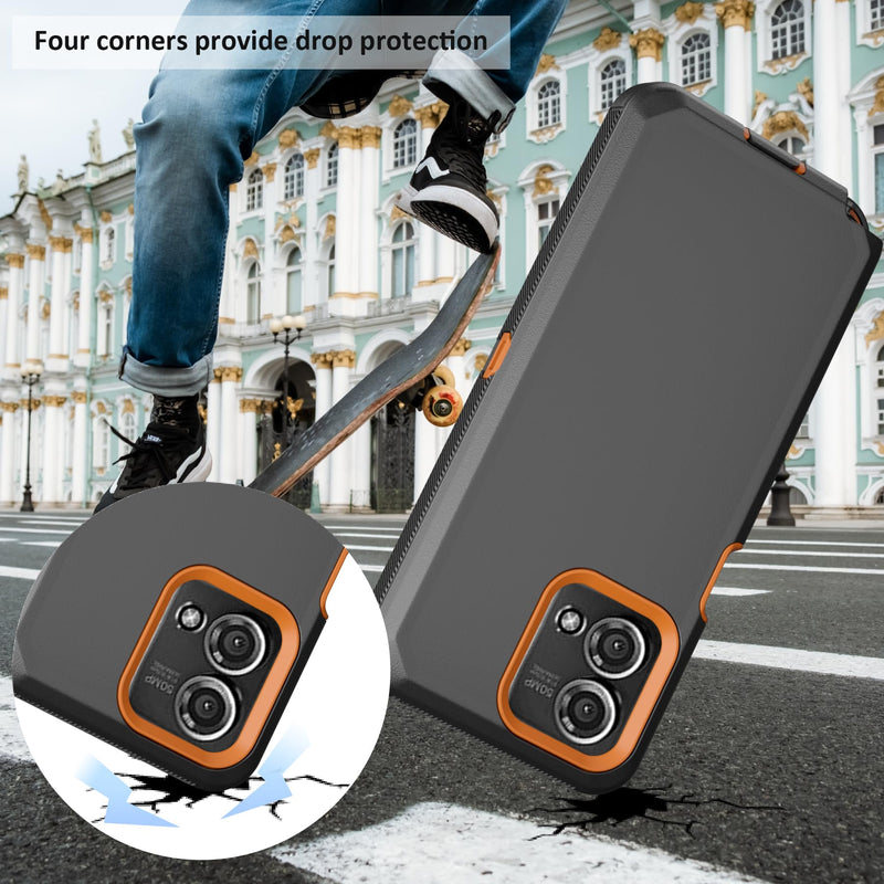  [AUSTRALIA] - TMIDVFV Compatible with Moto G Stylus 5G 2023 Case, with Belt Clip Holster Heavy Duty Rugged Shockproof Full Body Protection Kickstand Cover for Moto G Stylus 5G 2023 Phone (Orange) Orange