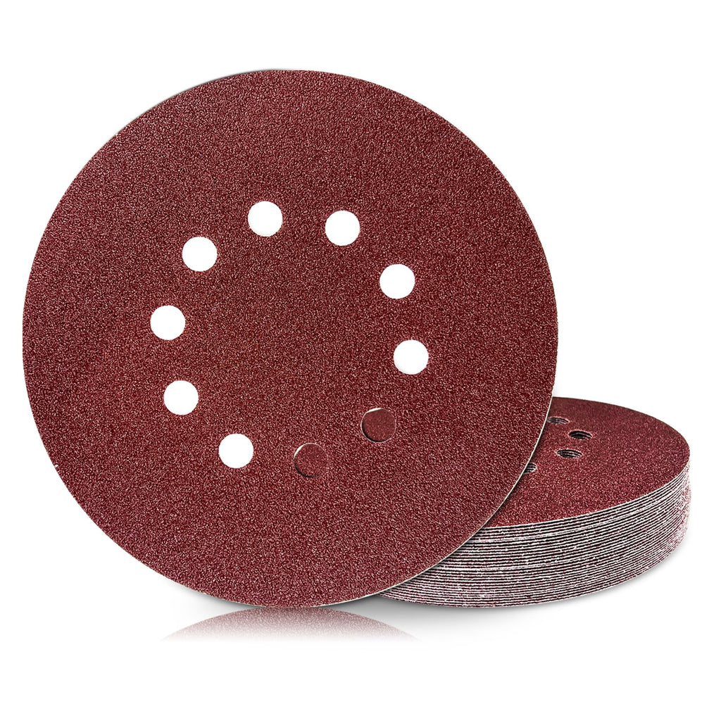  [AUSTRALIA] - 30 pieces 225 mm sandpaper Velcro, 40 grit 10 hole, are suitable for long-neck sanders, drywall sanders, and Giraffen Sanders P40